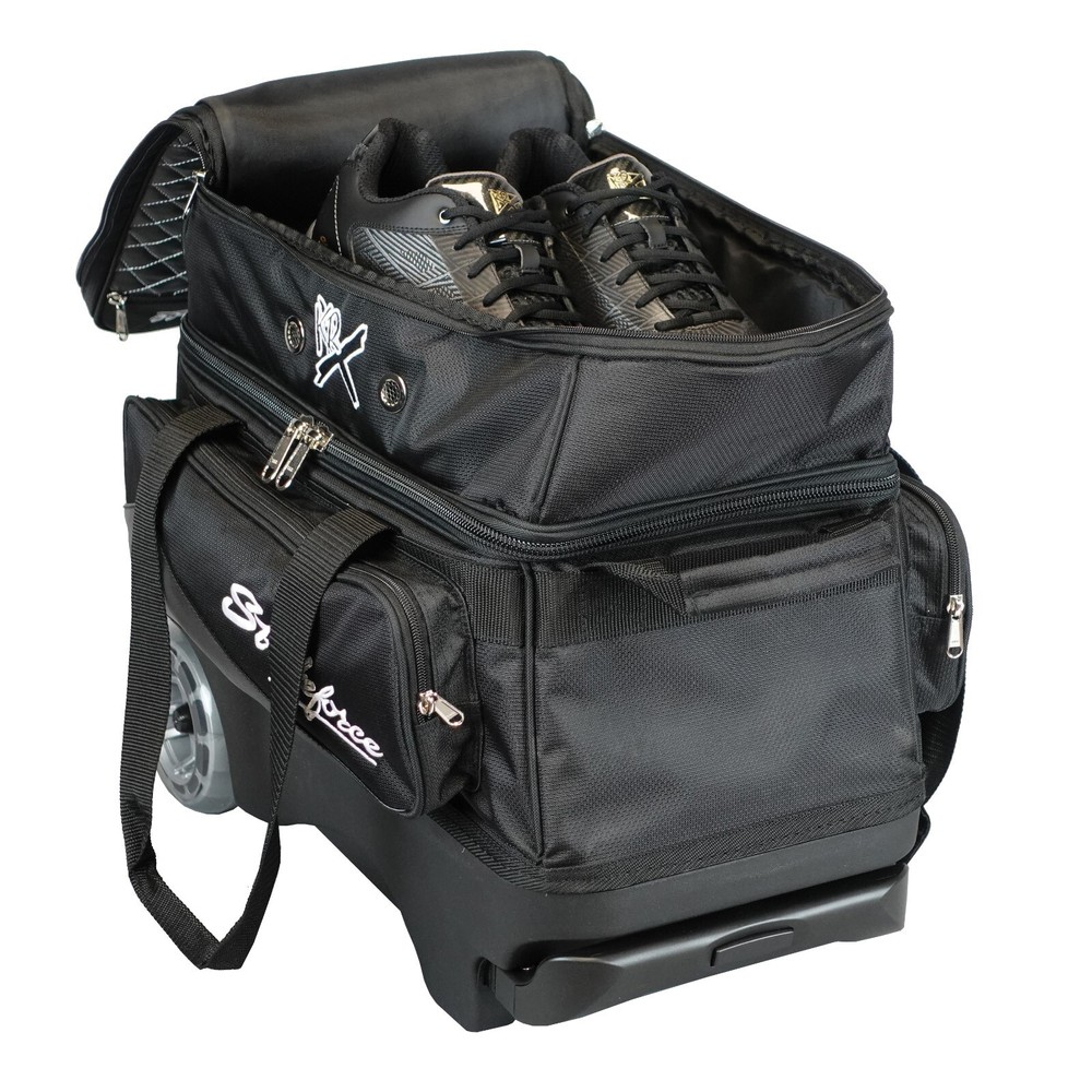 KR Strikeforce Royal Flush Black 2 Ball Roller Bowling Bag