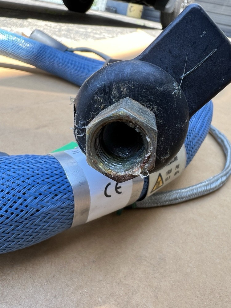 Nordson 6ft Blue Hot Melt Adhesive Hose PN274792, Rectangular Plug