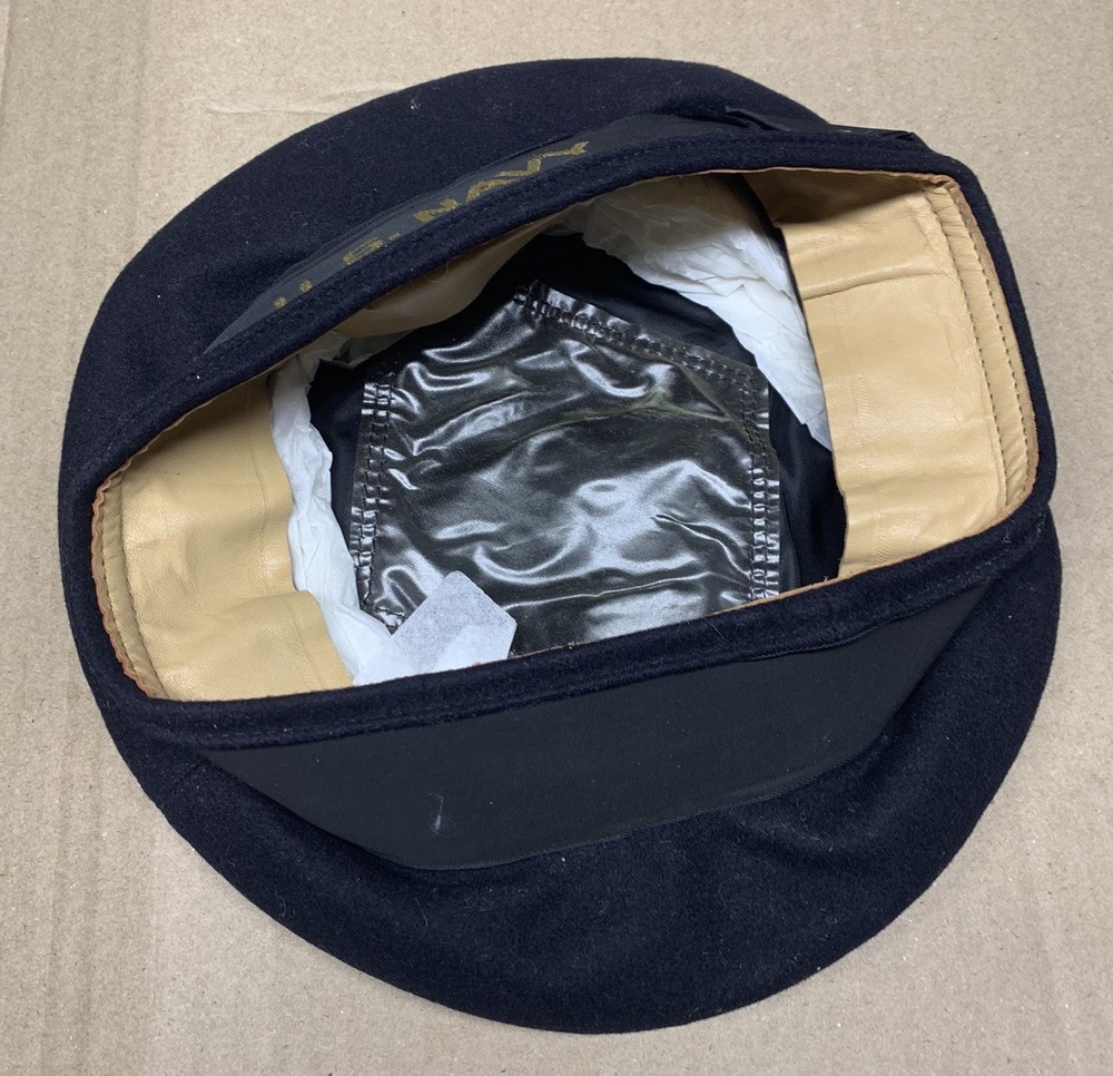 Original Vtg. US Navy Uniform Cap Hat Size 7
