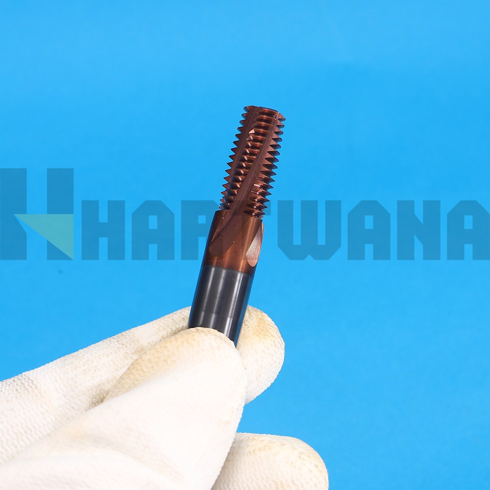1/4-18 NPT Solid  Carbide Thread Mill TiAlN Coated Full Tooth CNC Milling Thread