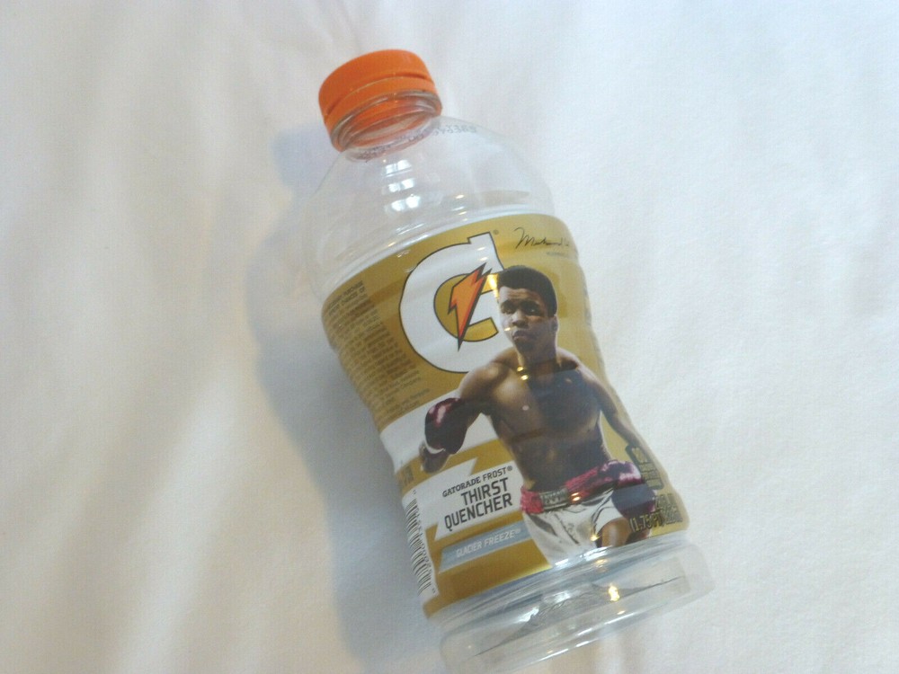 Muhammad Ali Boxing Gatorade Bottle Empty Glacier Freeze