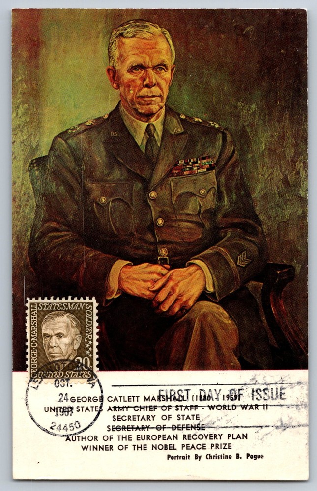 #1289 George Marshall FDC Maxi Card