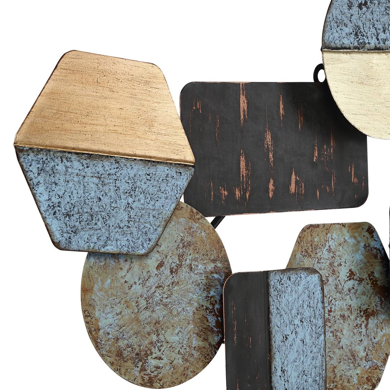 Art Deco Shapes 43 1/2" Wide Abstract Metal Wall Art