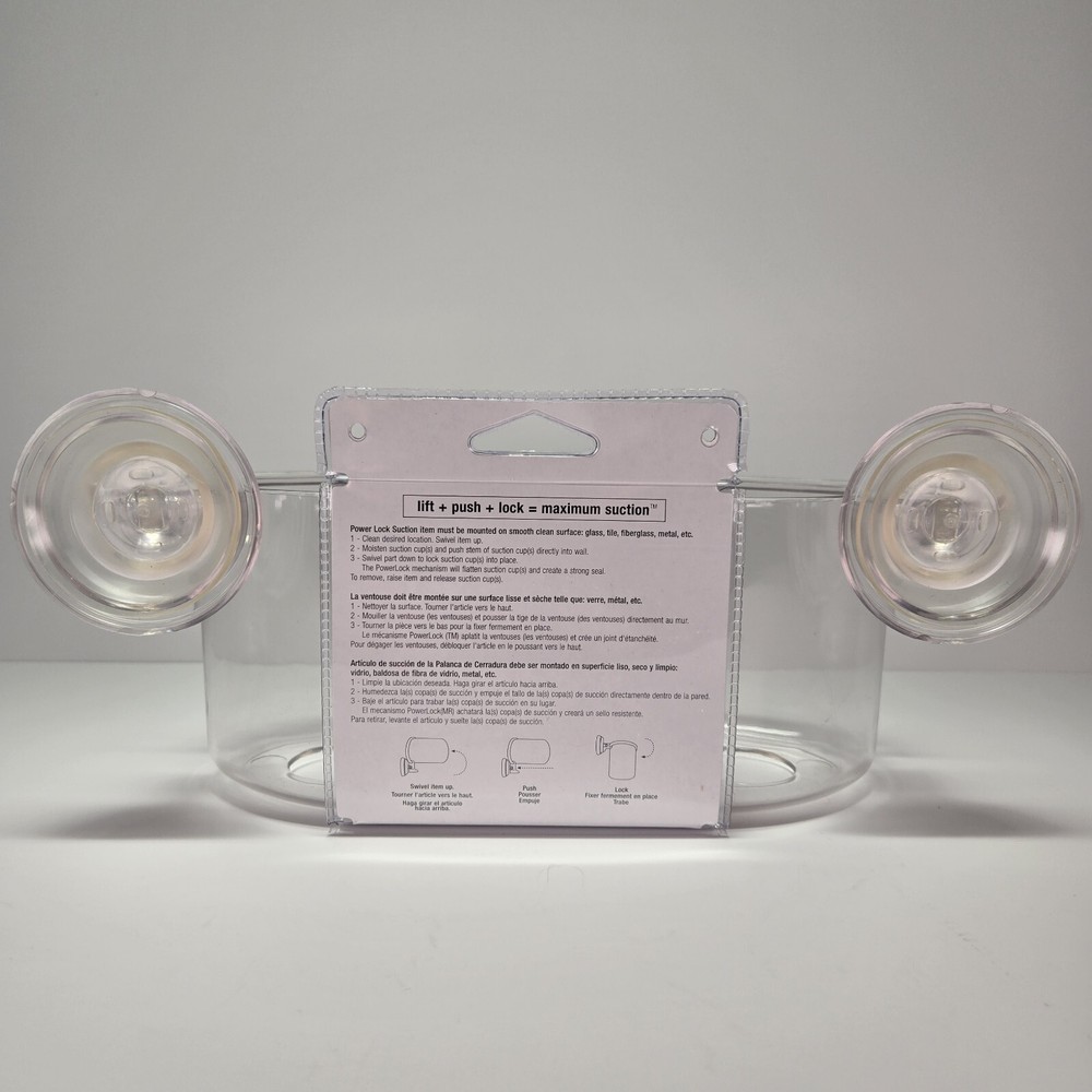 interDesign Power Lock Suction Shower / Bathtub Caddy New With Tag