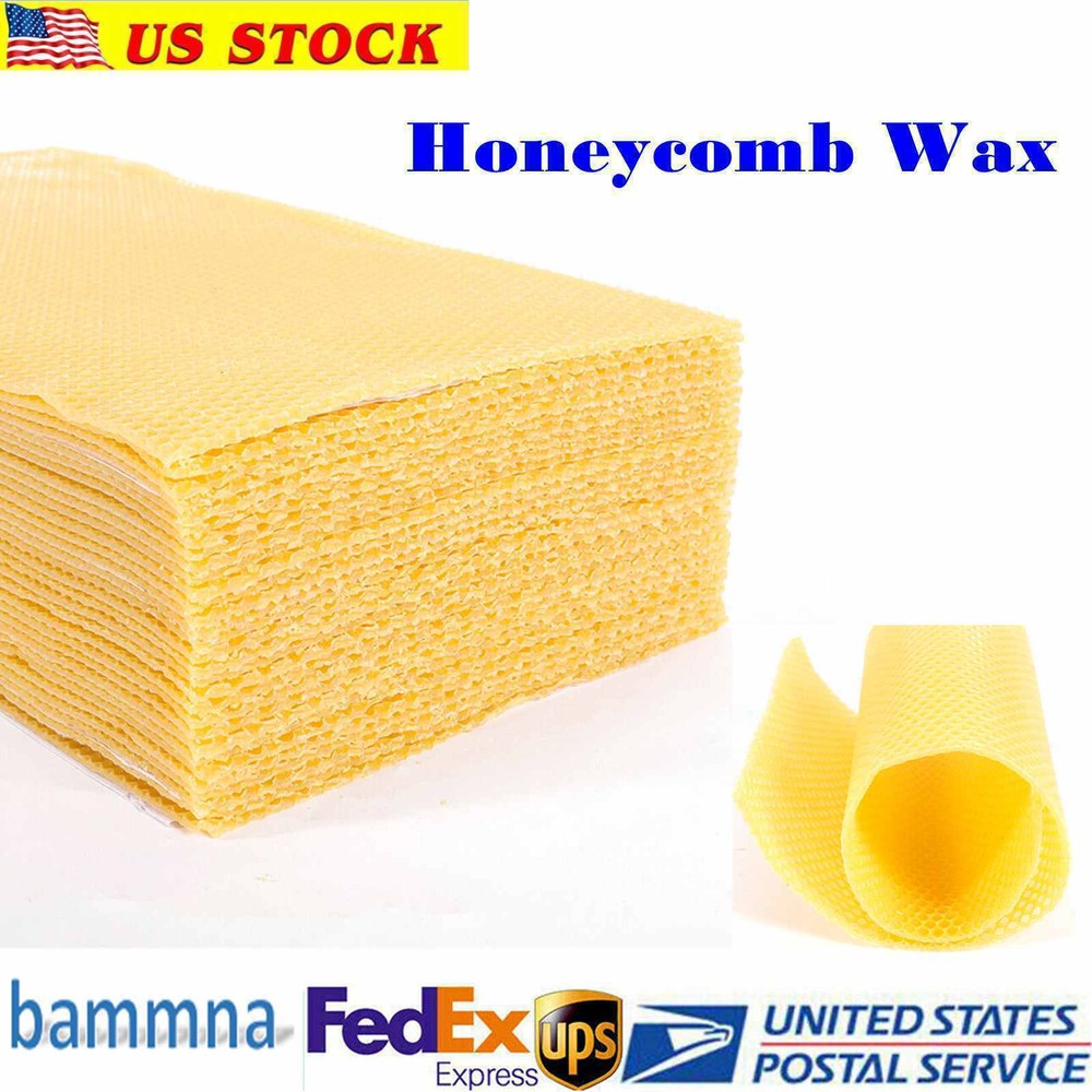 Honeycomb Foundation 30 Pack Beehive Wax Frames Waxing Beekeeping Equipment Bee