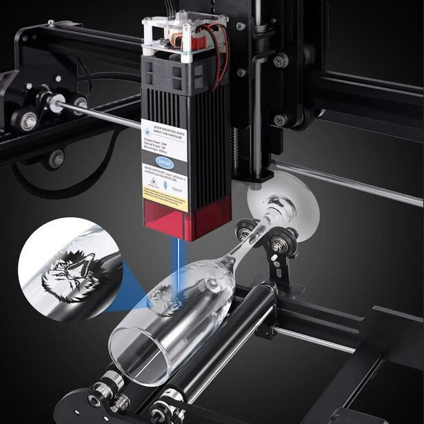 360° Y-axis Laser Rotary Roller Engraving Module for Cylindrical Objects glass