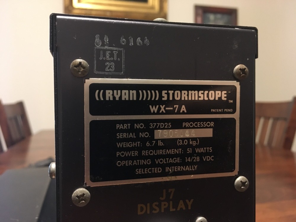 Ryan Stormscope WX-7A Display Processor Unit Avionics 377025