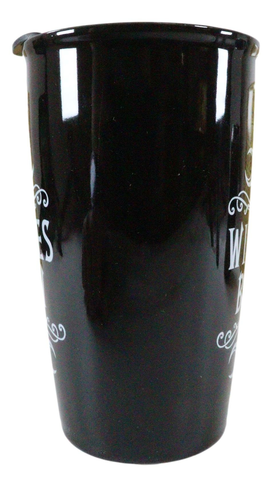 Ebros Gothic Triple Moon Pentacle Witches Brew Ceramic Travel Mug Coffee Cup