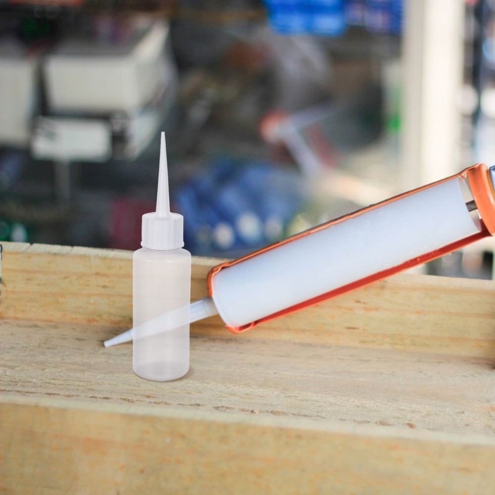 100 Pcs Sewing Agent Bottle Plastic with Nozzle Tip Empty Dropper Bottles