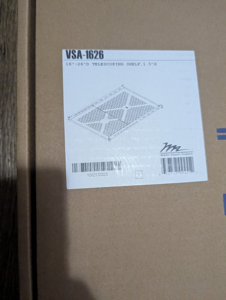 NEW Middle Atlantic Rack Server VSA-1626 16"-26"D Adjustable Telescoping Shelf