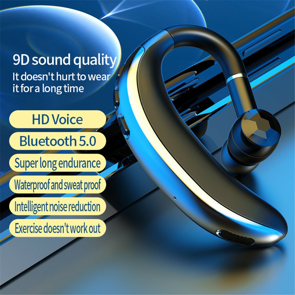 Wireless Bluetooth Earphone Ear Hook Handsfree Headset For iOS Android Phones
