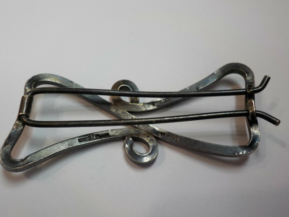 Ella L Cone Sterling Barrette signed xTo handELCmade original