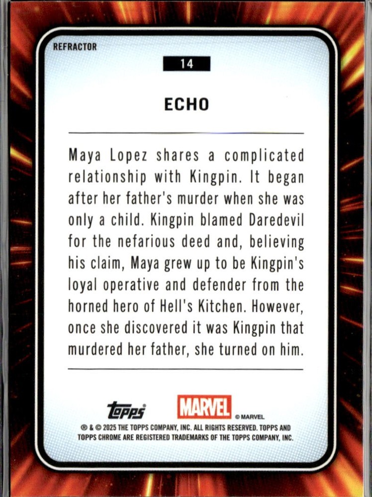 2025 Topps Marvel Chrome Refractor Echo #14