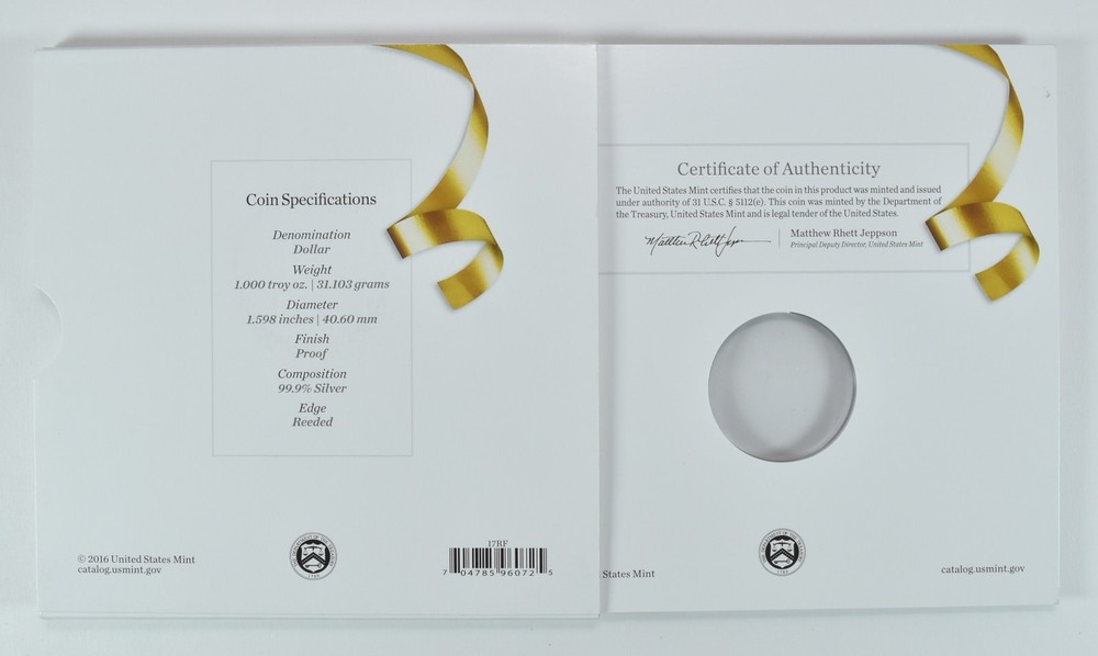 2017 American Silver Eagle Congratulations Set OGP - NO Coin