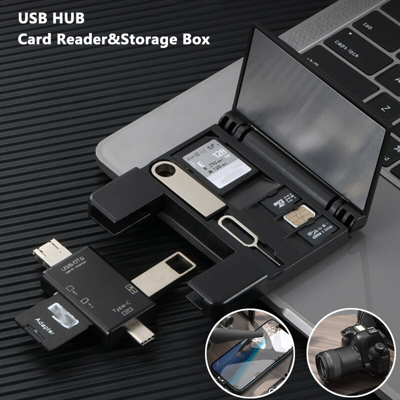 USB-C USB-A Card Reader Writer Memory OTG Adapter For SD SDXC SDHC MMC TF Micro