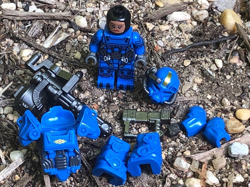 Fallout Custom T-60 Power Armor & Stash Box w Caps Building Blocks MUTLILISTING