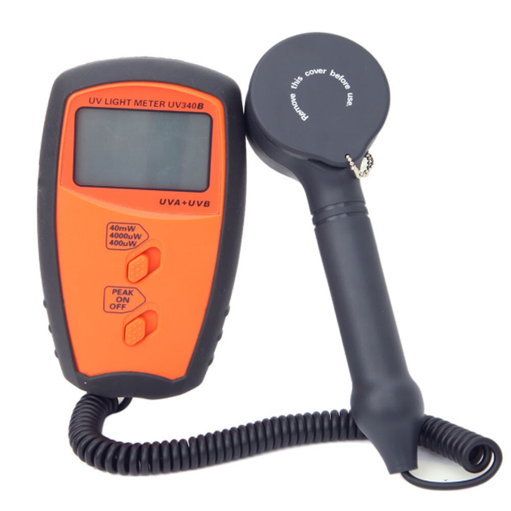 Digital UV Light Meter UV340B, Portable UVA/UVB Radiometer with LCD Display