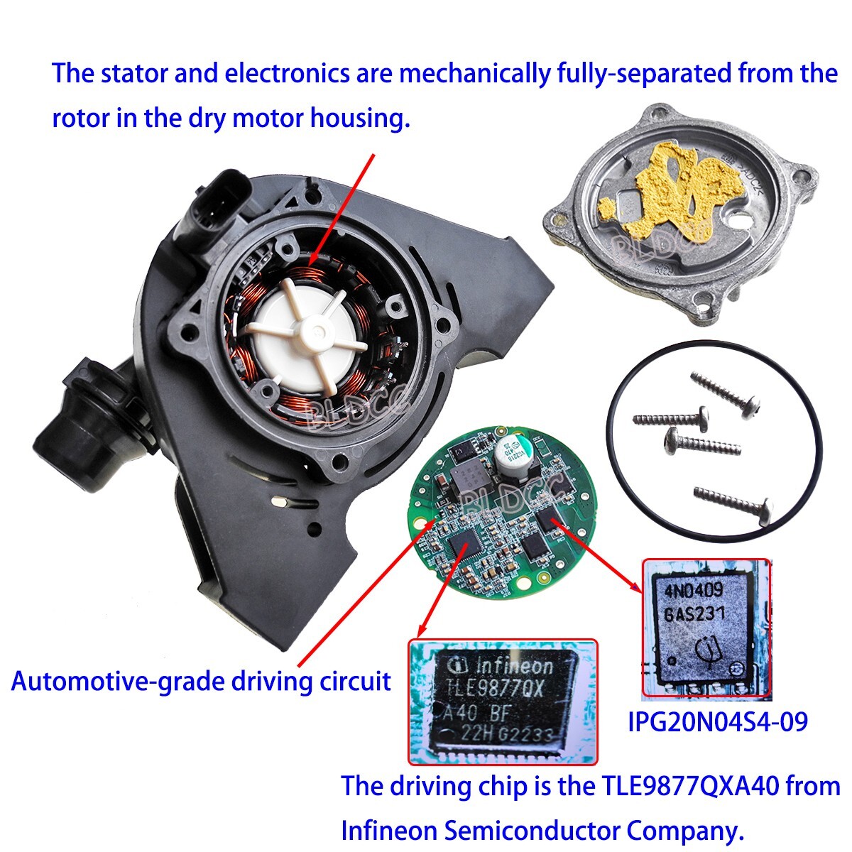 High Flow DC 12V 60W Brushless Engine Cooling Water Pump W/ PWM Signal Generator
