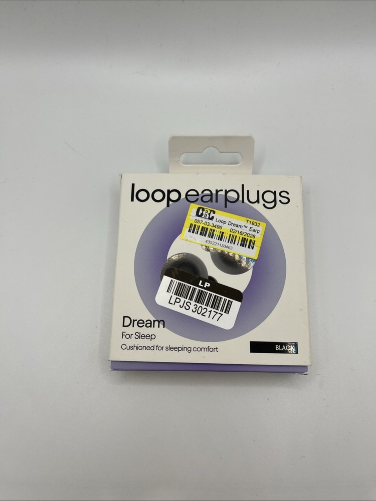 Loop Dream Earplugs for Deep Sleep Snoring Black