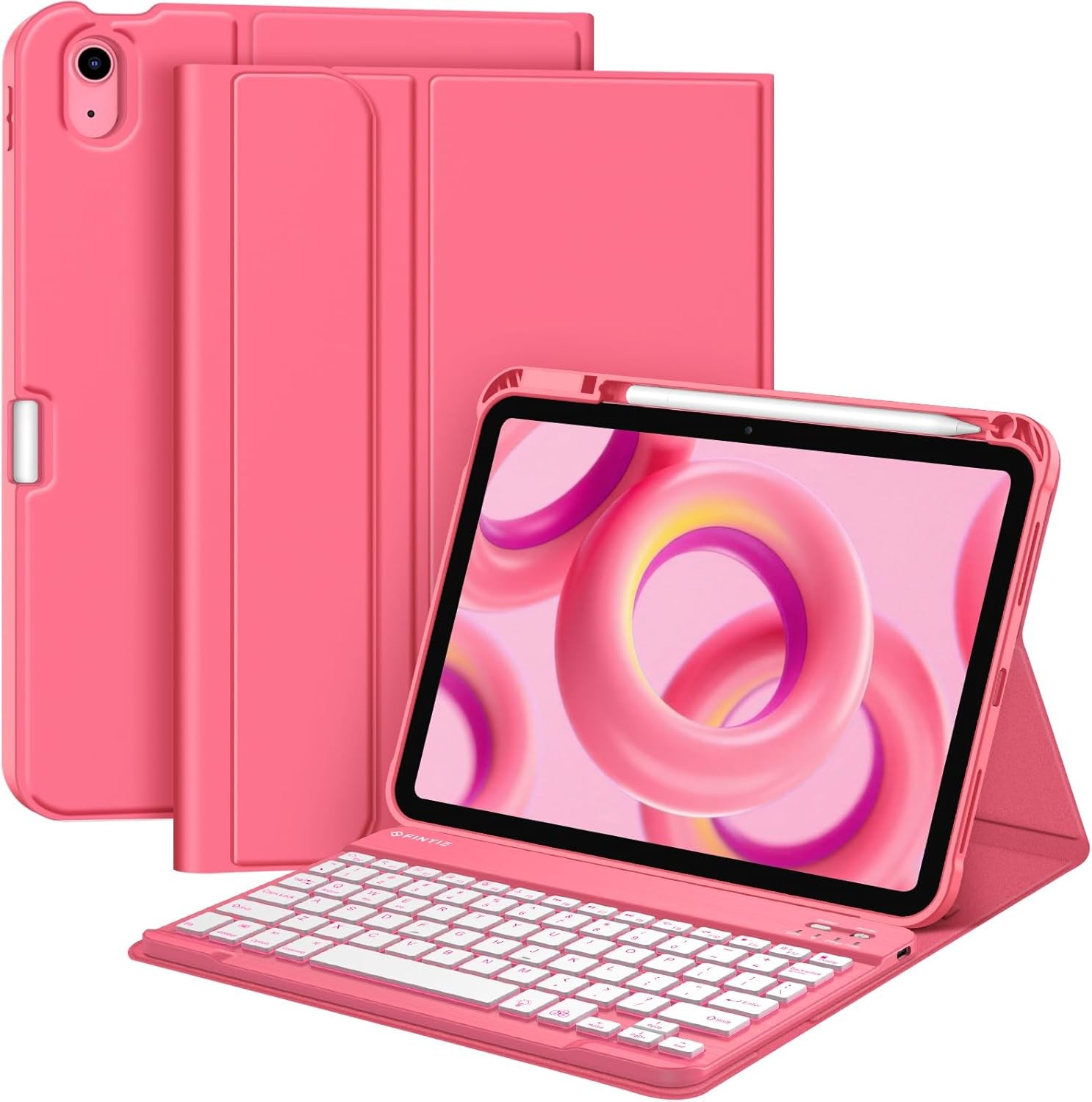 Backlit Keyboard Case for iPad (A16) 11th Gen 11 Inch (2025) Soft TPU Back Cover