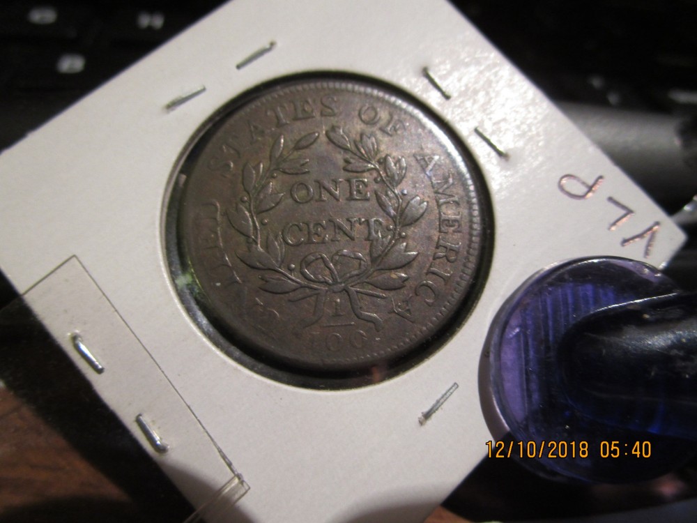 1803 Draped Bust Large Cent AU Small Date/Large Fraction