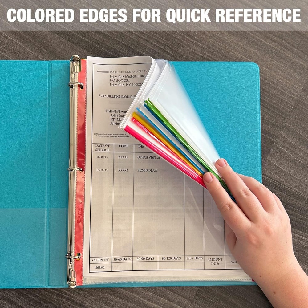 Colored-Edge Sheet Protector Family