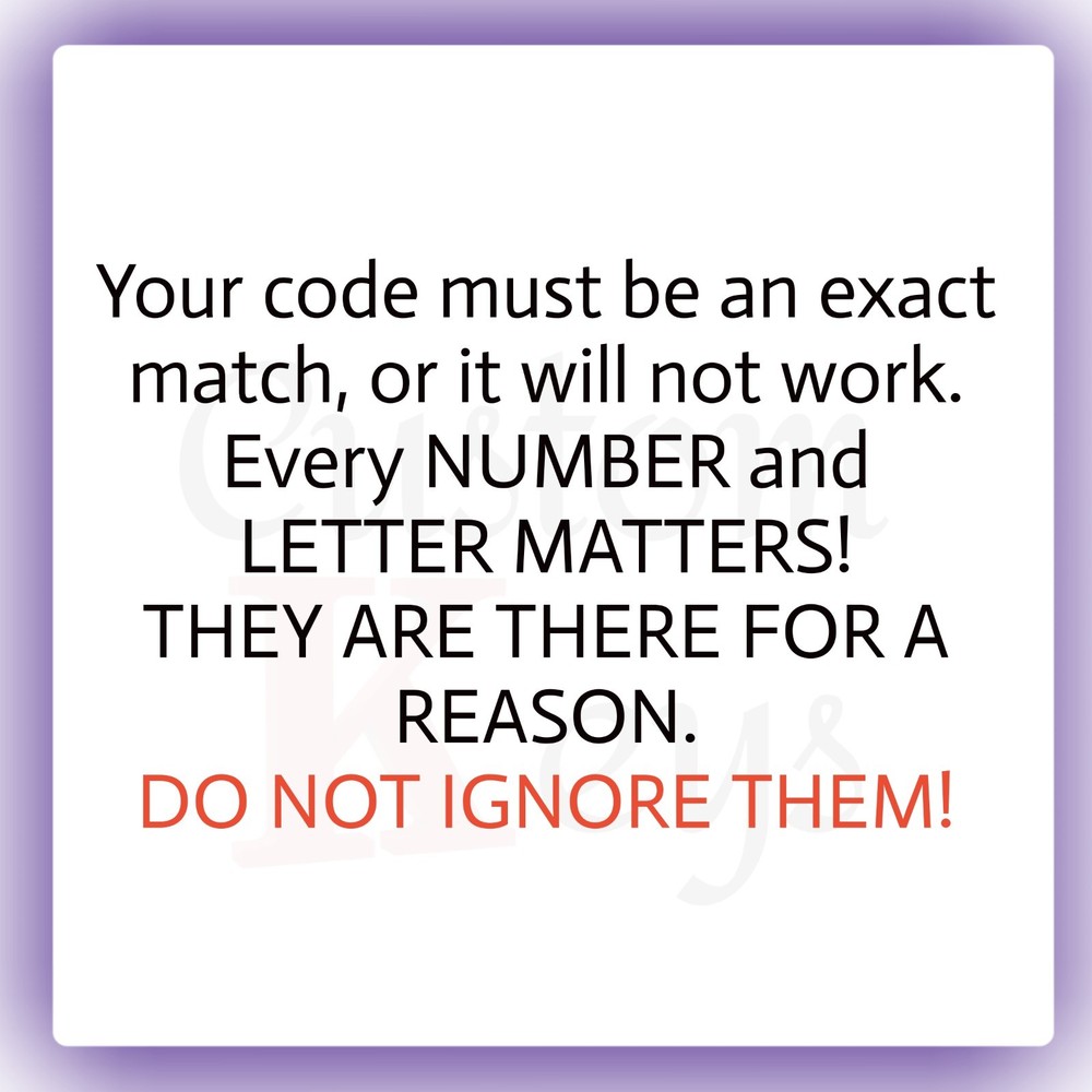 A.R.E. ARE Truck Cap Keys Topper Replacement Key Cut by Code SU001-SU020