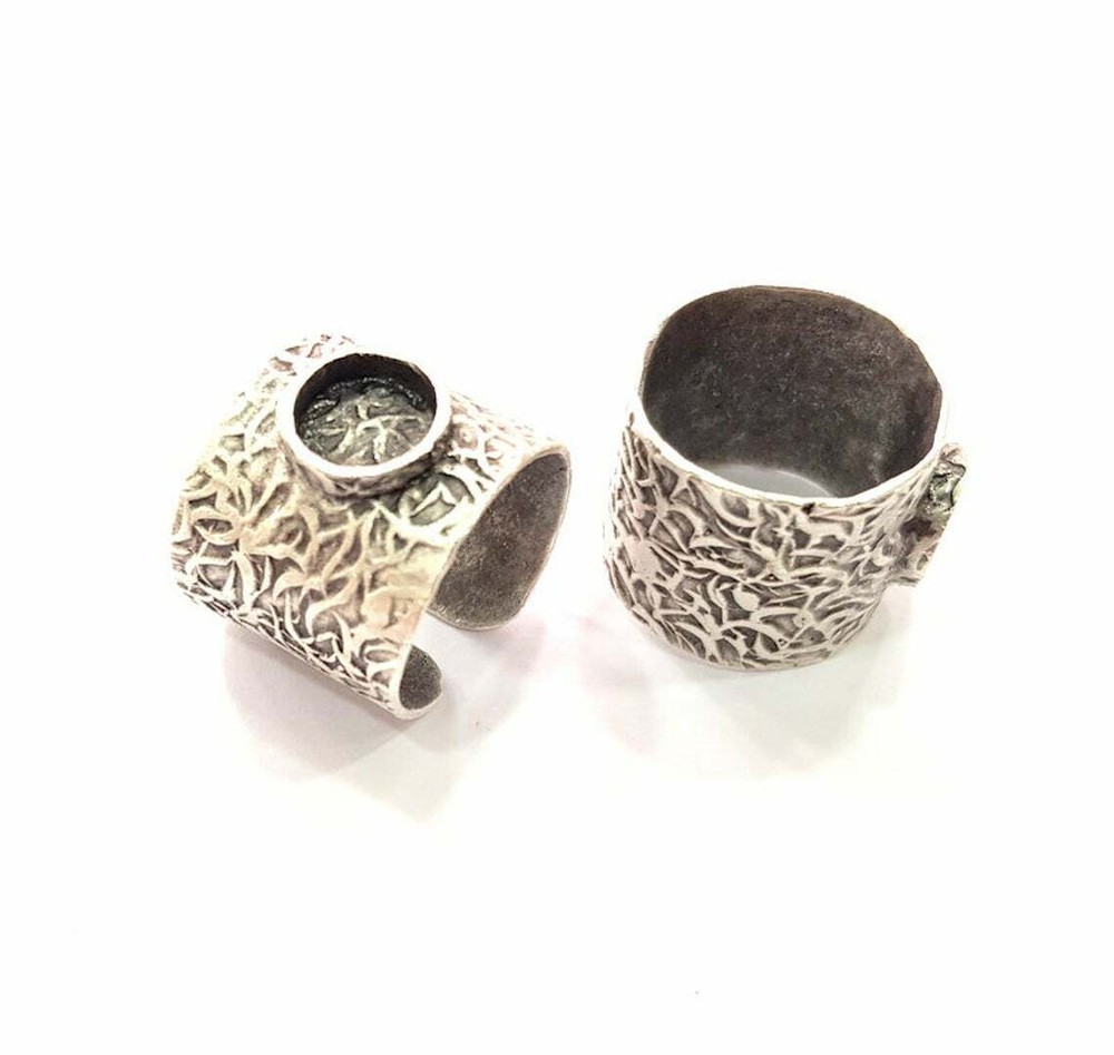 Ring Blank Setting Branch Bezel inlay Backs Cabochon Adjustable (8mm) G16288