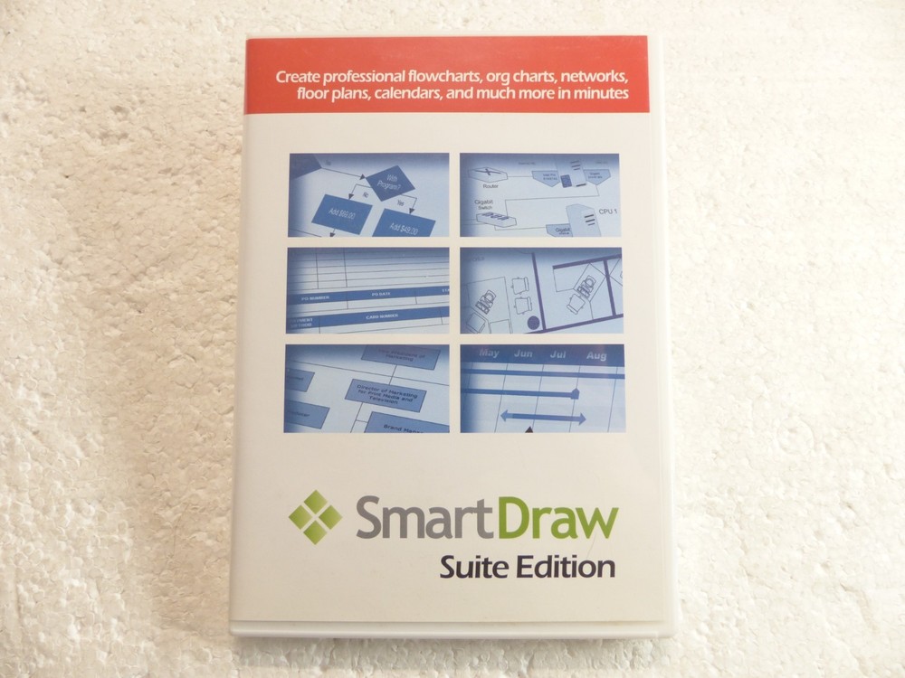 Smart Draw: Version 7 - Suite Edition (DVD, 2005 2-Disc) Windows Software w/ Key