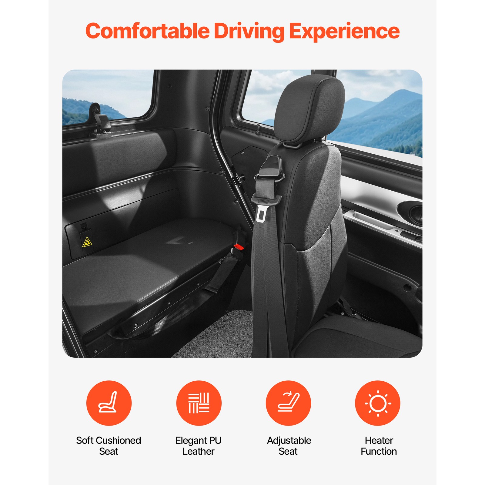 Uimoso 3-Wheel Enclosed Mobility Scooter for Seniors, 650lbs, 3-Passenger