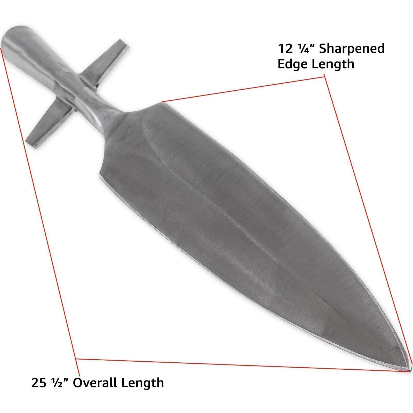 Hand Forged Medieval Winged Spear Head in High Carbon Steel