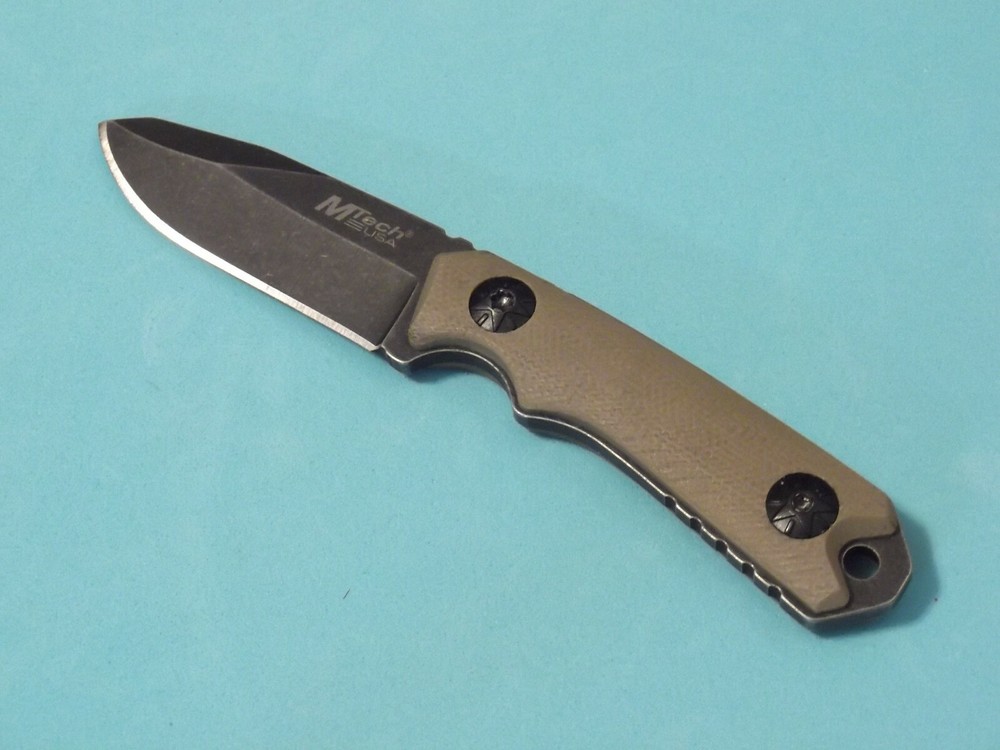 MTech MT2030 Mini Neck Knife Stonewashed fixed blade 4 3/4" overall MT-20-30