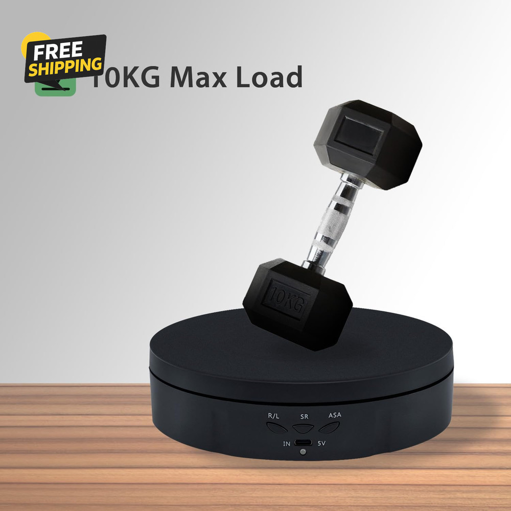 Motorized Rotating Display Stand,5.7Inch 360 Degree