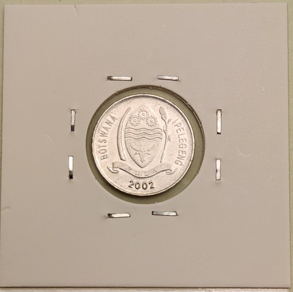 Botswana coin, 10 Thebe, 2002