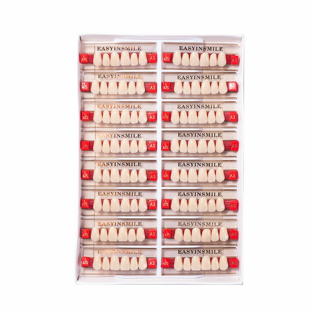 Denture Shade A3 Acrylic Resin FullSet Teeth Upper Lower Dental False Teeth 1Set