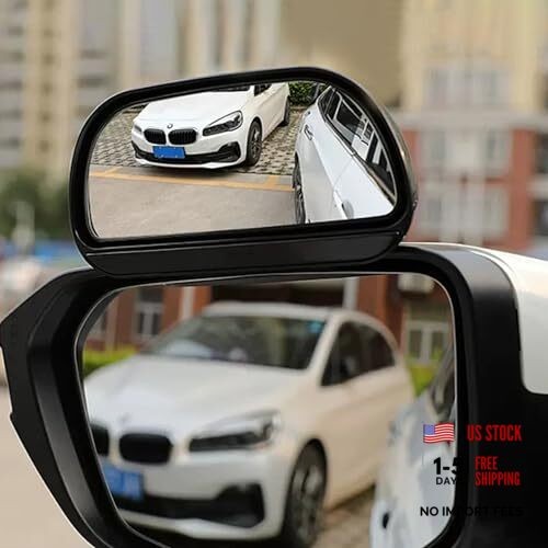 2Pcs Car Van Rectangular Blind Spot Mirror Towing Reversing Driving Stick On