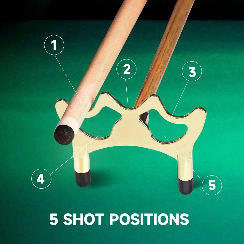 Five-Position Adjustable Billiards Bridge Head for Enhanced Shooting Accuracy