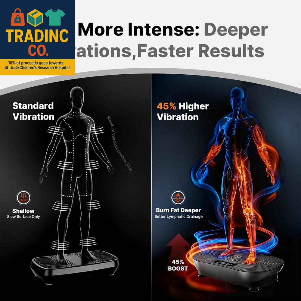 Vibration Plate Exercise Machine, Vibrating Platform for Lymphatic Drainage Weig