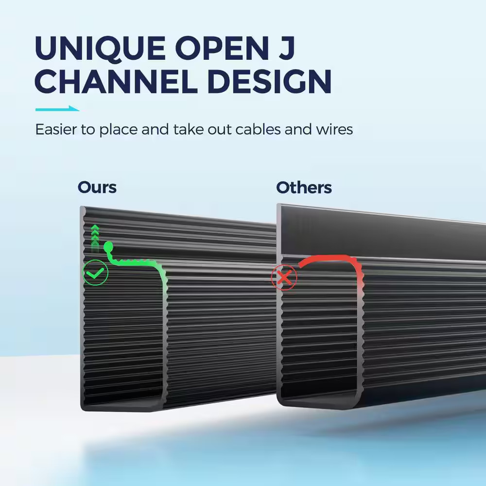 2 Pack Cable Management Solution under Desk Cable Organizer Cord Management Kit