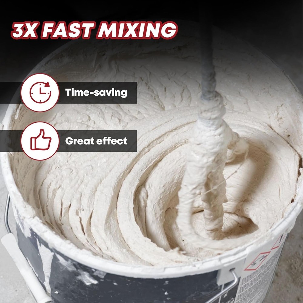 Efficient 2300W Electric Mortar Mixer - Lightweight & Adjustable Speed Control