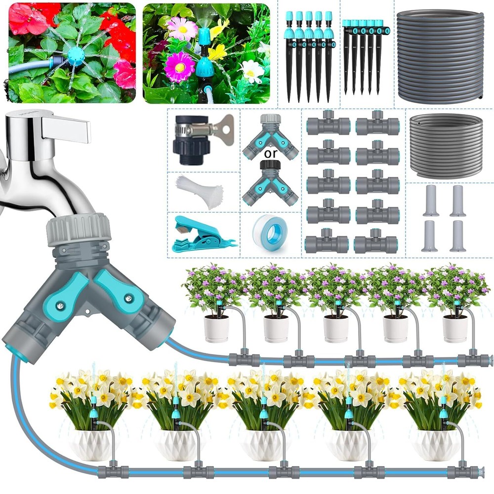 Quick Connect Irrigation System Kit DIY Water Saving Drip Irrigation System