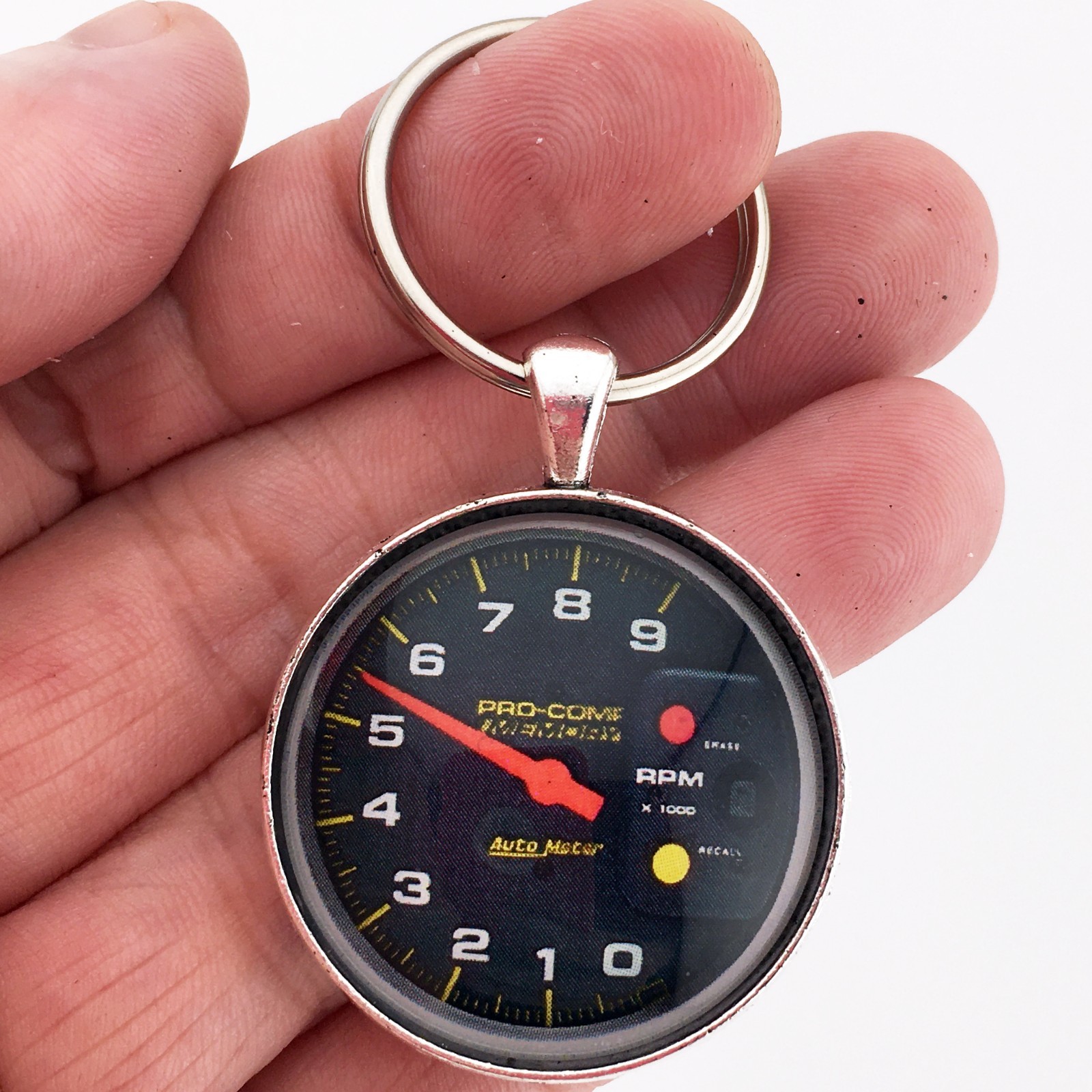 AutoMeter Pro Comp 9K 9,000 RPM Tachometer Gauge 1.2" Diameter Keychain