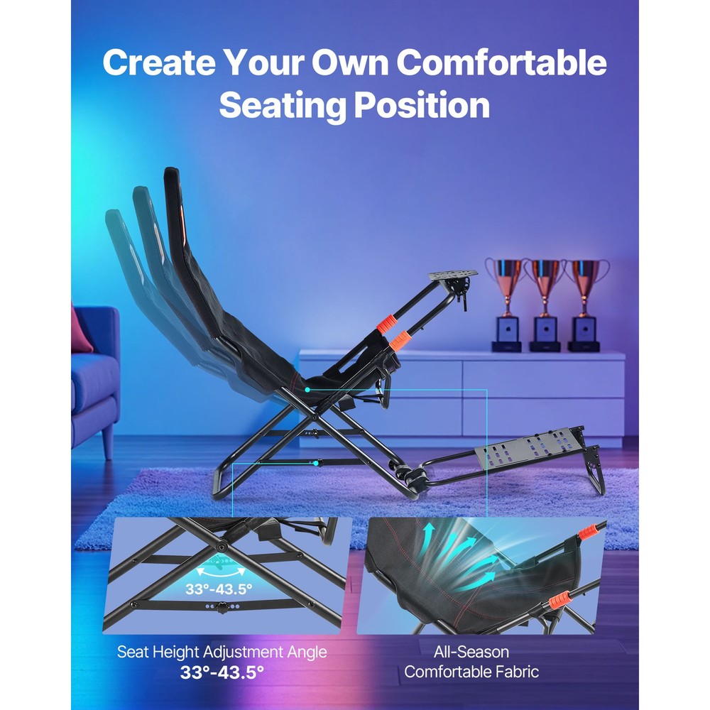 Uimoso Foldable Racing Wheel Stand Compatible with Logitech,Thrustmaster,Fanatec