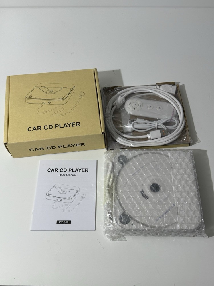 NEW Portable CAR CD Player USB & AUX Connection Universal Compatibility Remote