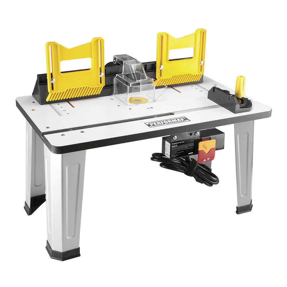 2 HP Variable Speed Fixed Base Router Kit with Table 11 AMP 25,000 RPM LED Light