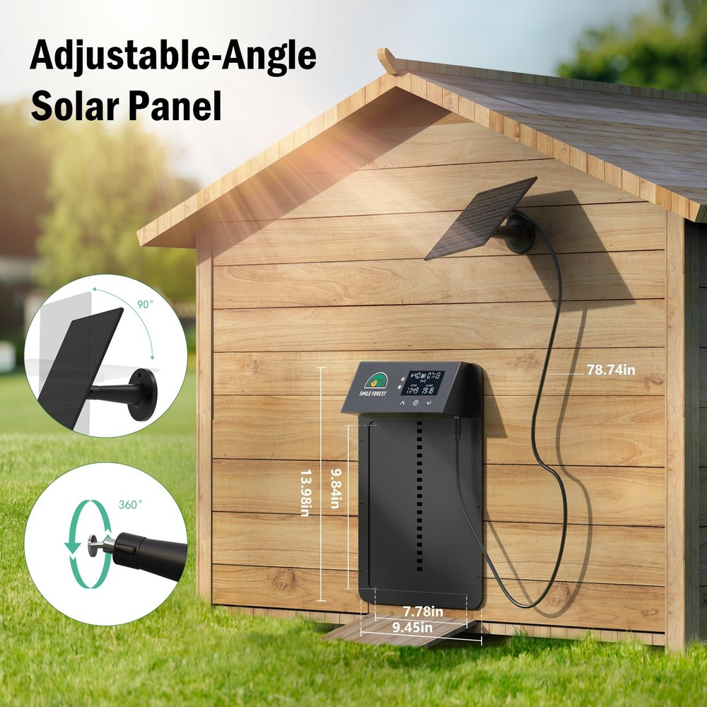 Automatic Chicken Coop Door with Light Sensor & Timer Control - Multi-Mode Ch...