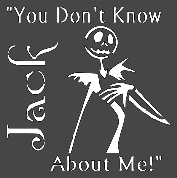 8"x8" Clear Plastic Stencil - Nightmare Before Christmas (SA180)