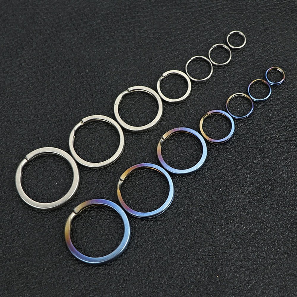 10pcs Titanium Split Rings For Keychains Keyrings Split Key Ring Key Holder