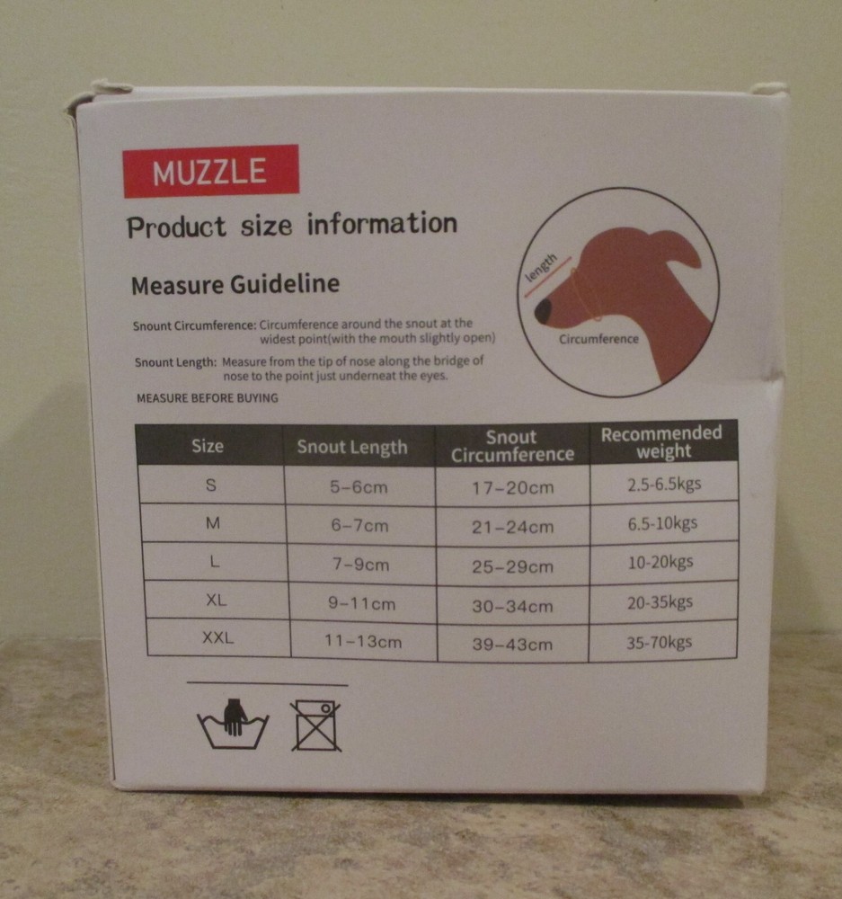 Black Basket Style Dog Muzzle - Size Large - NIP