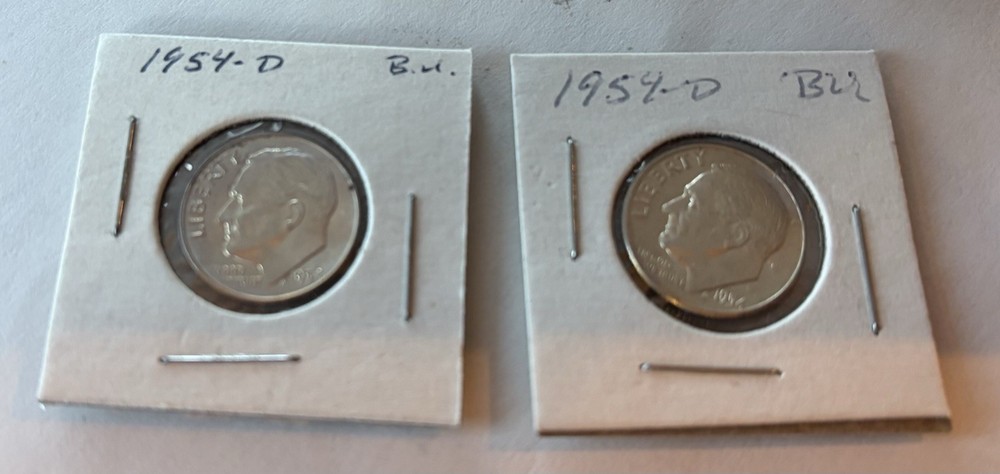 2pc 1954-D Roosevelt Dimes  BU